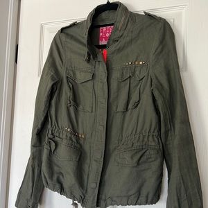 Free People Khaki Utility Jacket